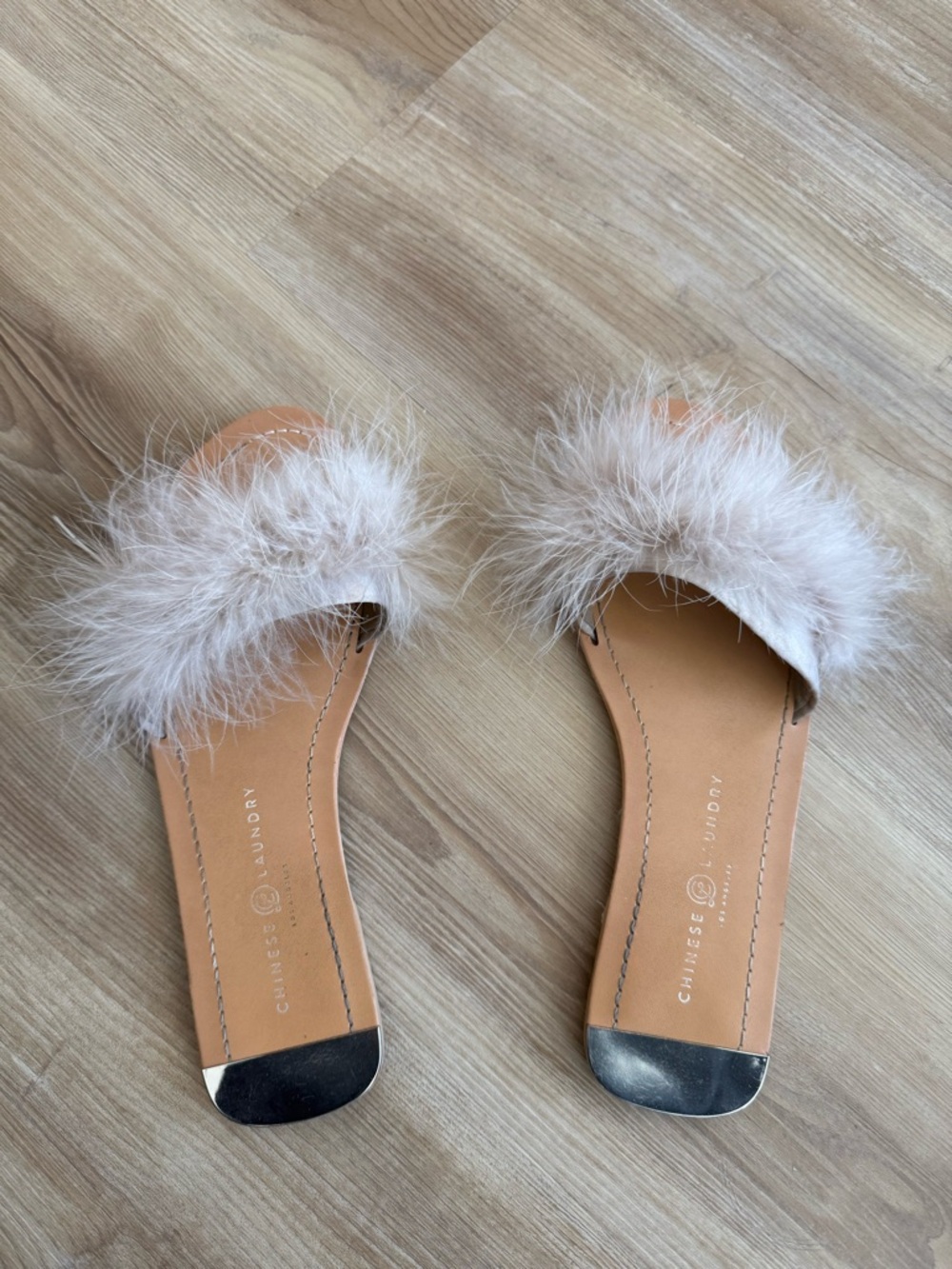 Feather Slide Sandals
